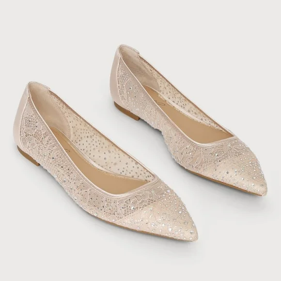 Jewel Badgley Mischka Julianna Flat - Champagne - Picture 3 of 8